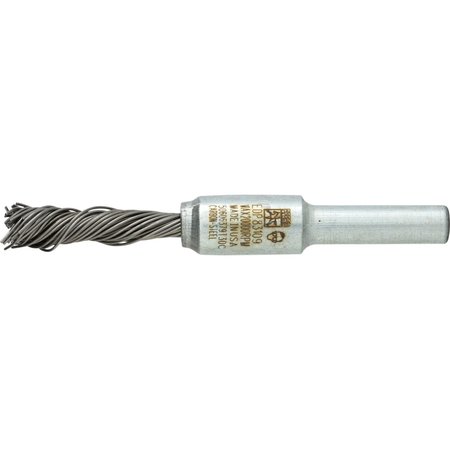 PFERD 1/4" Dia. SINGLETWIST® Knot End Brush - .020 CS Wire, 1/4" Shank 83109